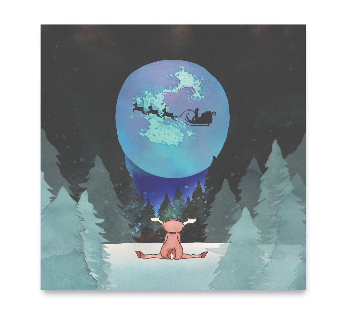 Handgemaakte wenskaart - Rendierklein - Mags Up Your Mind